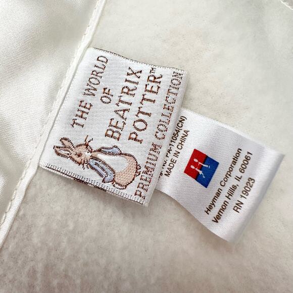 Beatrix Potter Vintage 2004 Winter White Lovey Securty Blanket Frederick Warne - Picture 9 of 11